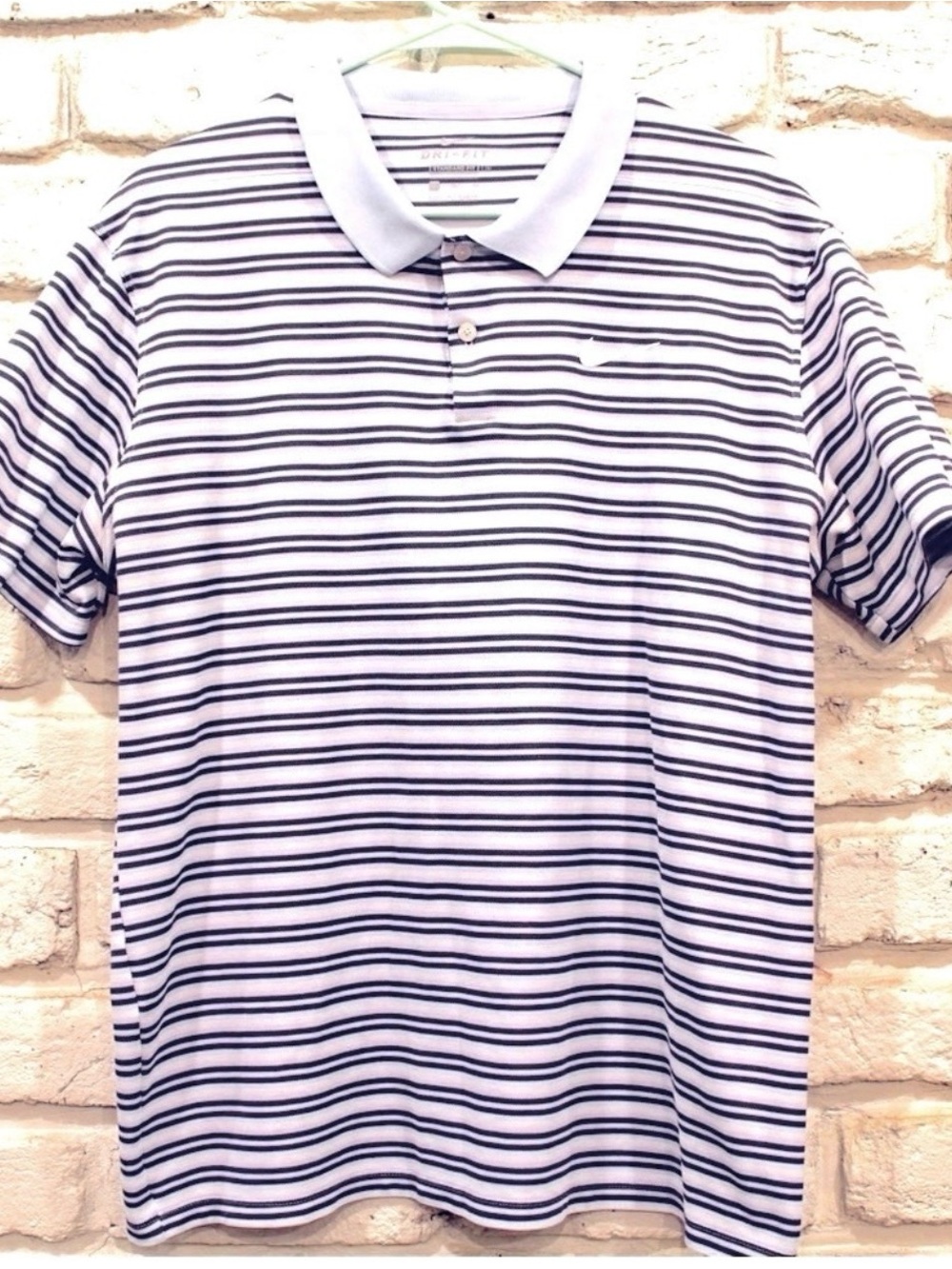 EUC! Men’s Nike Dri-Fit Polo, Size Xl, Blue/white